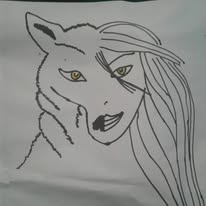 Half wolf half native girl